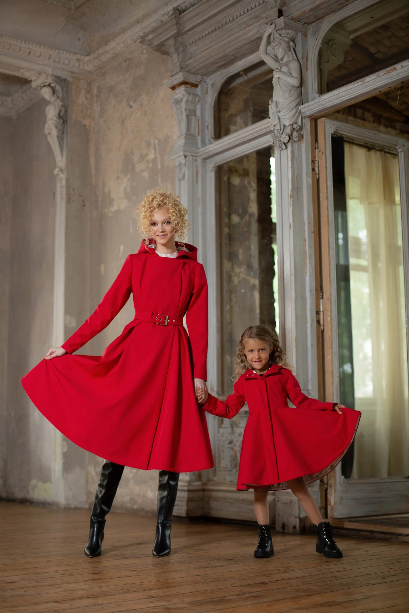 Double Breasted Trench Coat in Bright Red | Queen of Hearts - Image 9