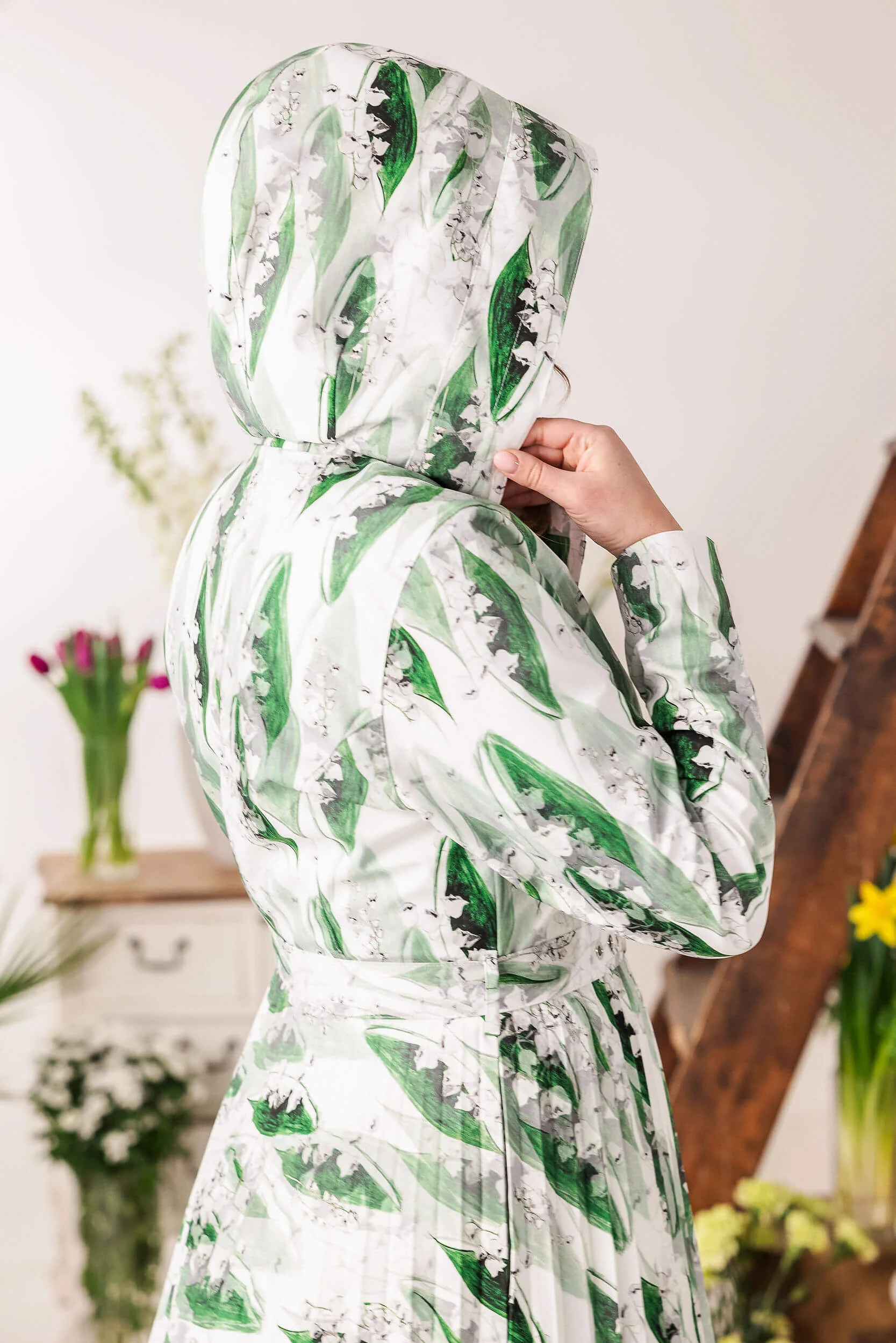 Fit and Flare Coat with A-Line Pleated Skirt for Spring | Whispers of May - Image 6