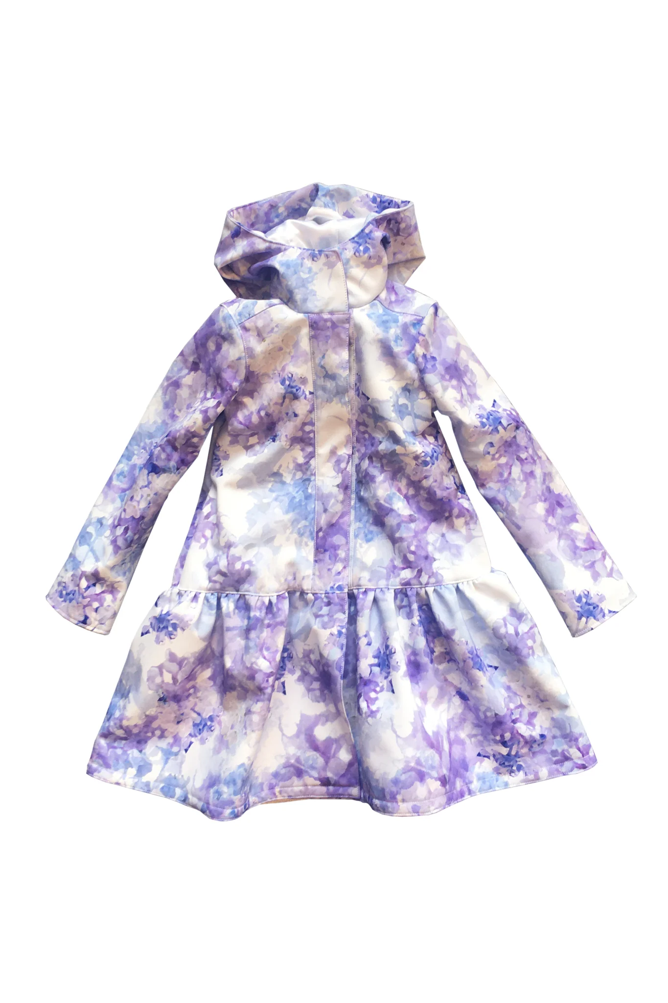 Light Blue Trapeze Coat for Girls | Inspiring Blue - Image 4