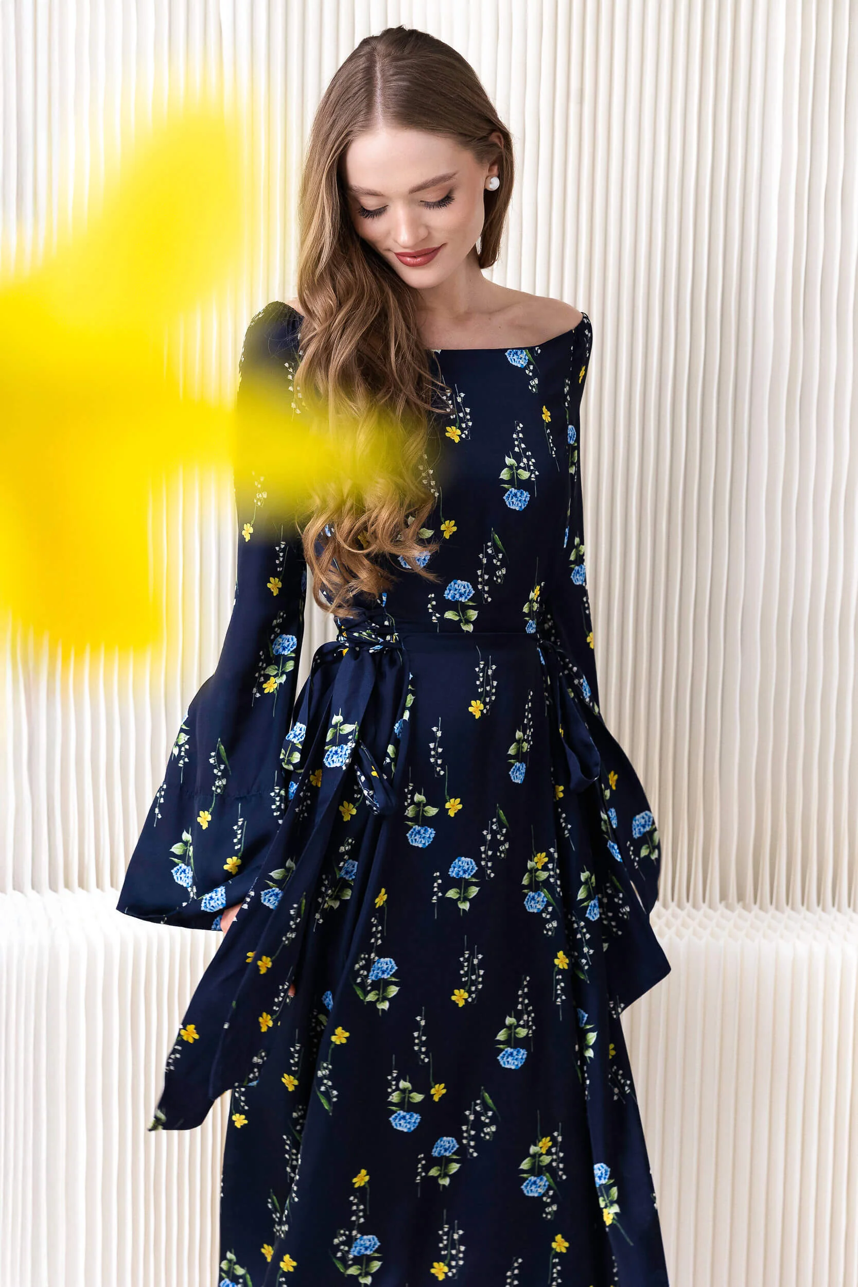 Midi Dress with Adjustable Waist | Meadow Dream - Image 3