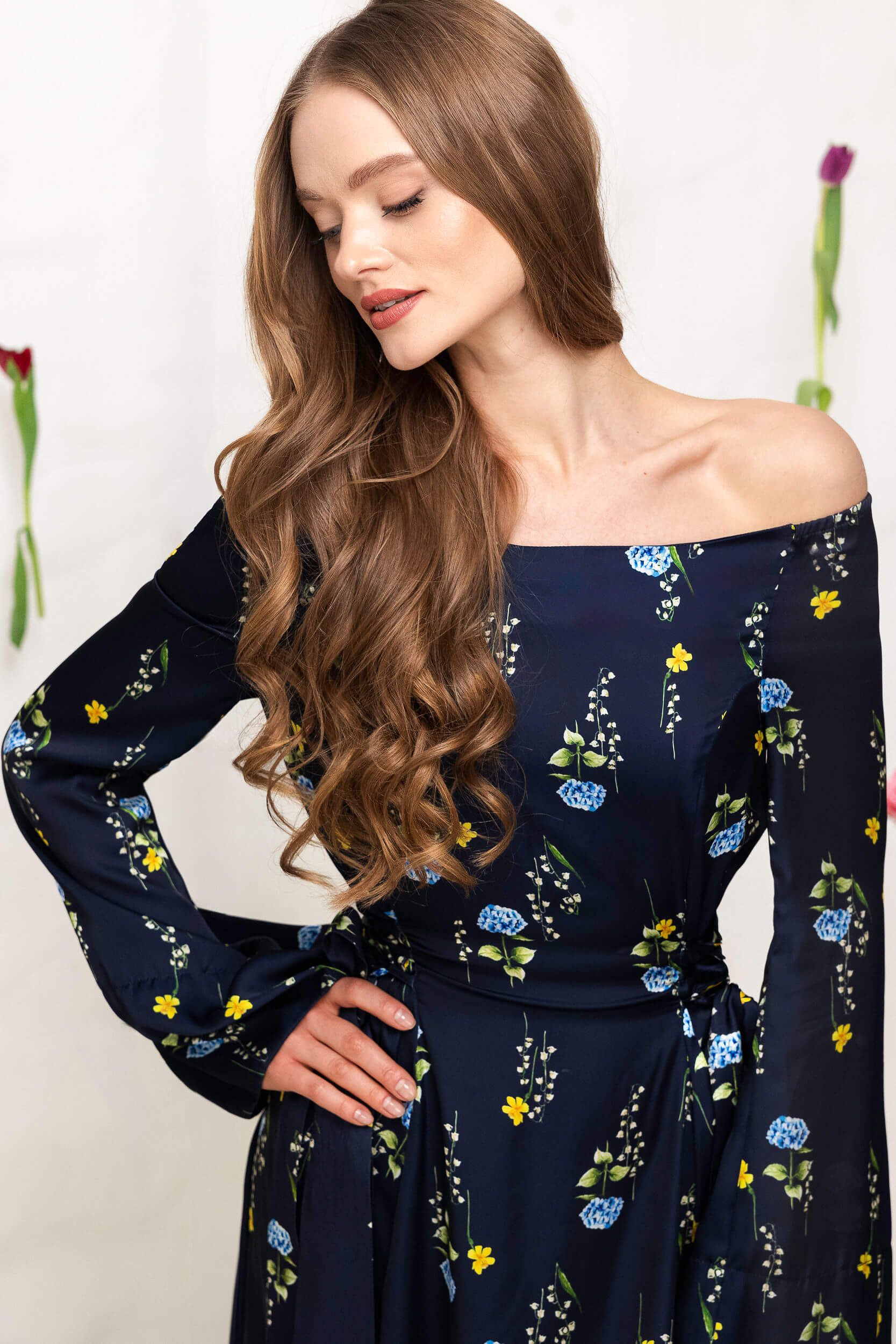 Midi Dress with Adjustable Waist | Meadow Dream - Image 7