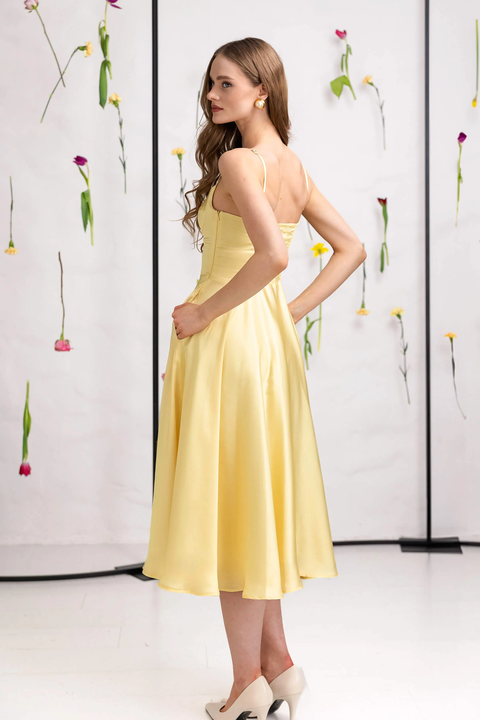Fit and Flare Dress in Yellow | Vanilla Sunbeam - Image 7
