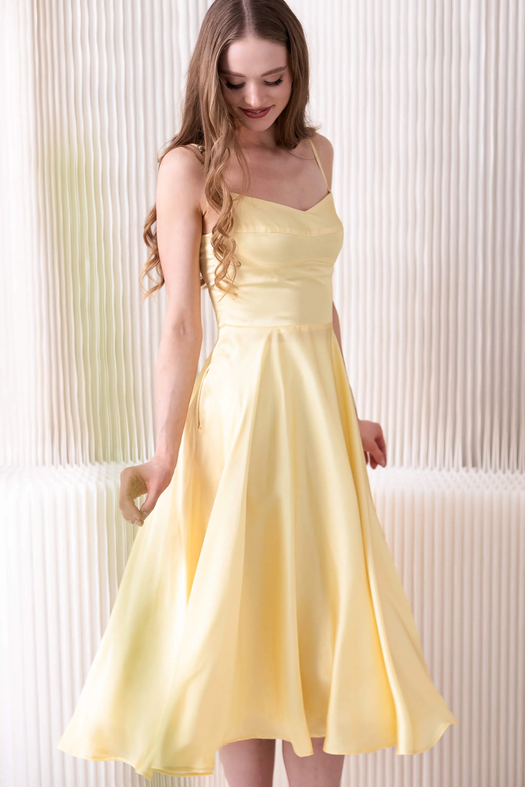 Fit and Flare Dress in Yellow | Vanilla Sunbeam - Image 9